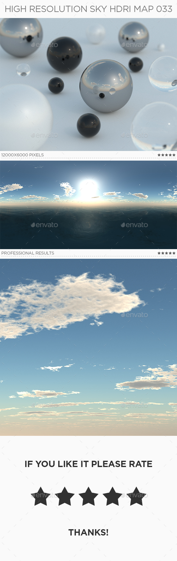 High Resolution Sky HDRi Map 033 - 3DOcean Item for Sale