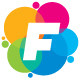 Colorful Fantasy F Letter Logo