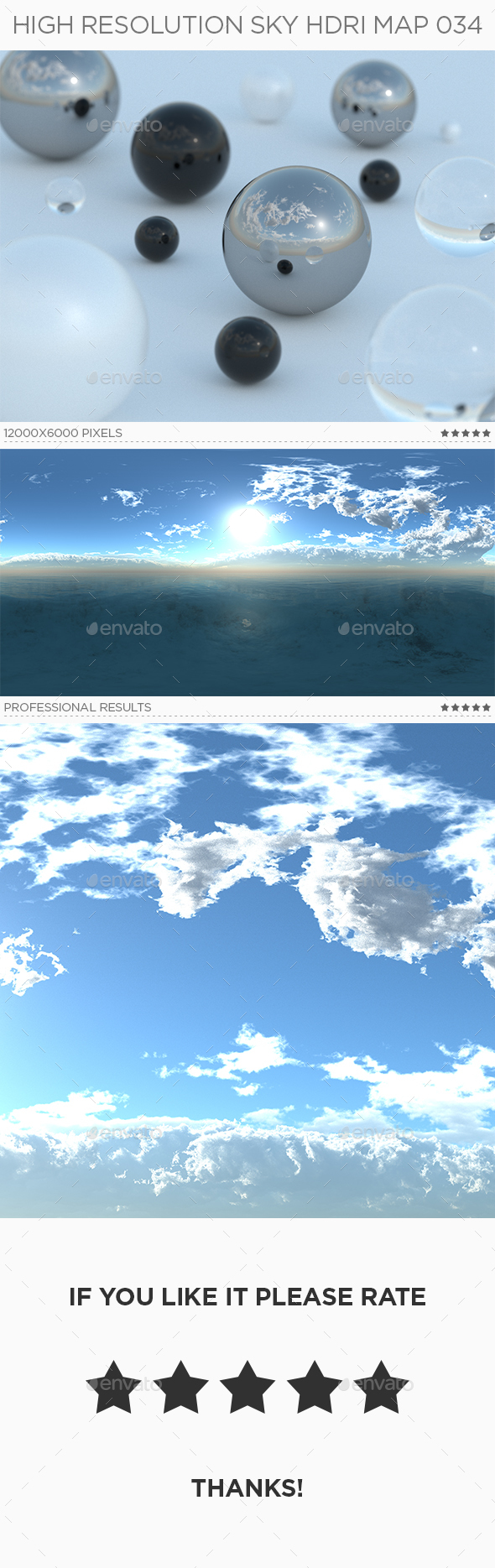 High Resolution Sky HDRi Map 034 - 3DOcean Item for Sale
