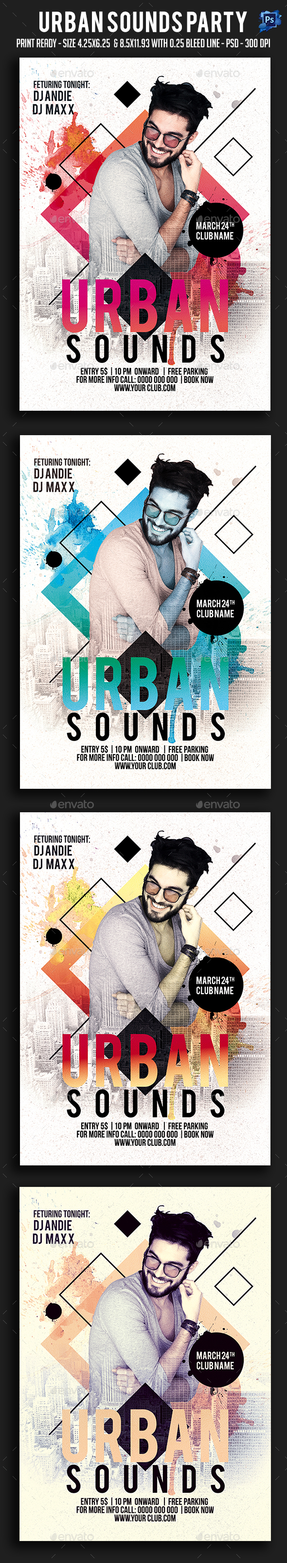 Urban Sounds Party Flyer