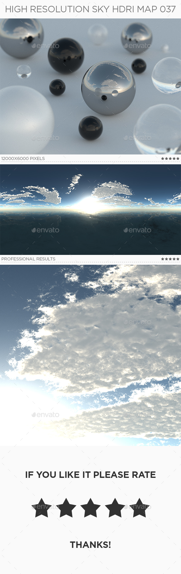 High Resolution Sky HDRi Map 037 - 3DOcean Item for Sale