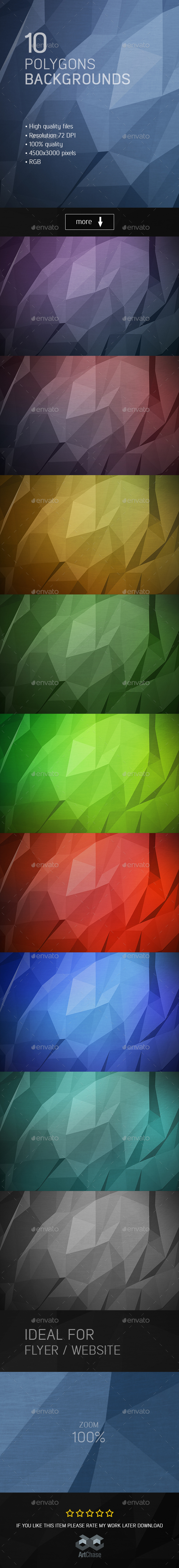 10 Polygons Backgrounds