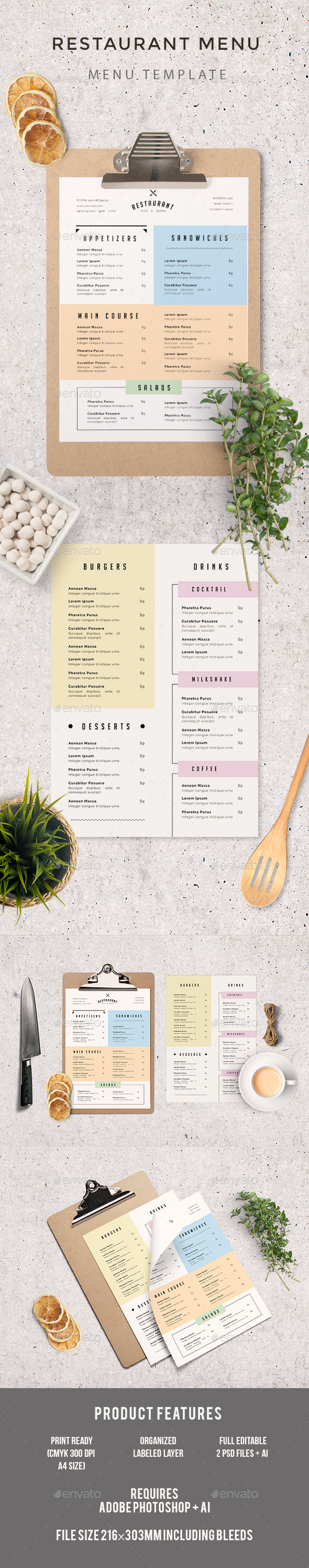 Simple Restaurant Menu