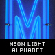 Neon Light Alphabet