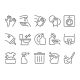 Simple Set of Cleaning Related Flat Line Icons