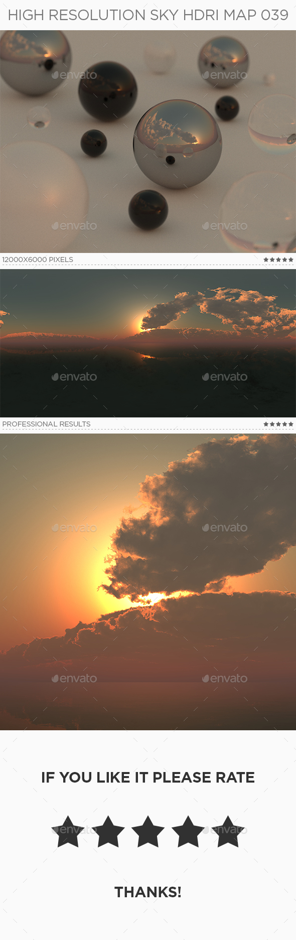 High Resolution Sky HDRi Map 039 - 3DOcean Item for Sale