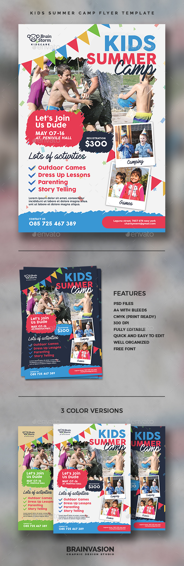 Kids Summer Camp Flyer Template