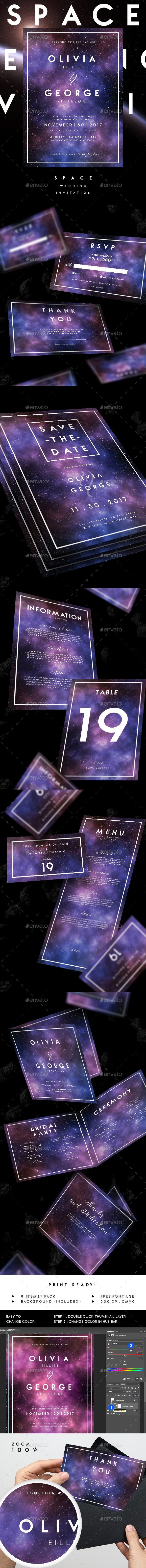 Space Wedding Invitations