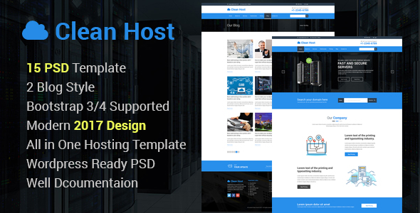 Clean Host PSD Template