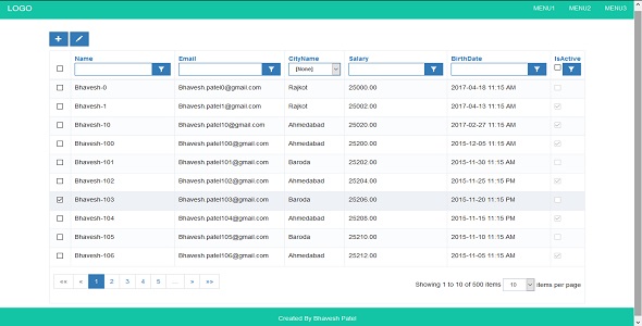 Asp.Net MVC full Ajaxify and bootstrap Grid With CRUD Operation