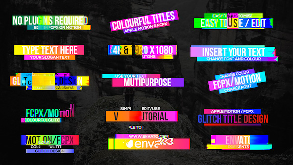 Colourful Glitch Titles 2