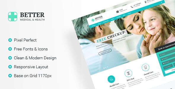 Better Medical - Medical Clinic & Healthy PSD Template