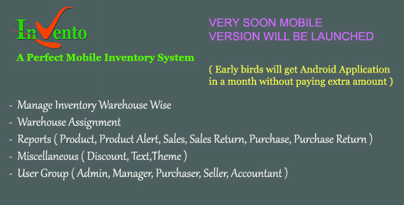 Invento - A perfect mobile inventory