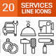 Multi Services Line Icons