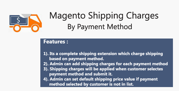 Magento Shipping Charges By Payment Method