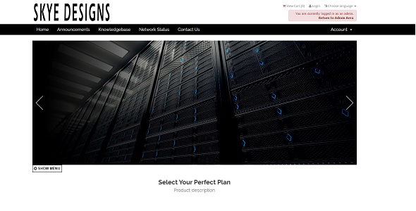 WHMCS White Order Form with Slider
