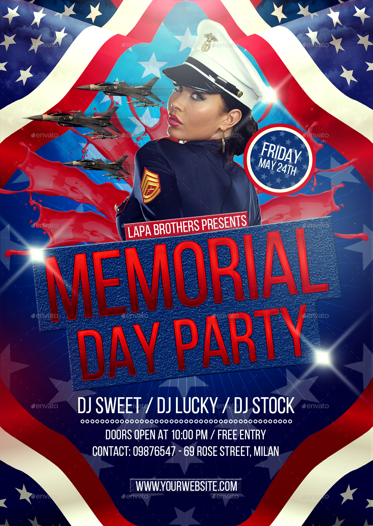 memorial flyer template