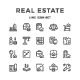 Set Line Icons of Real Estate