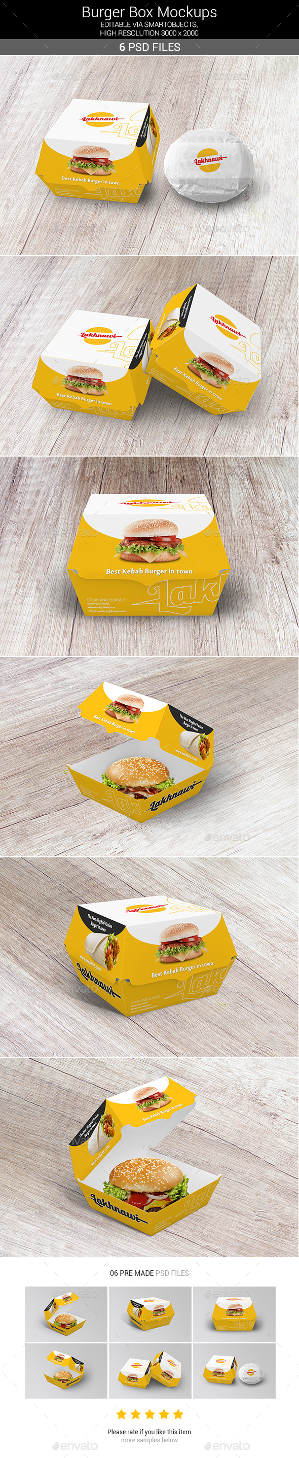 Burger Box Mockups