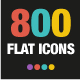 800 Flat icons