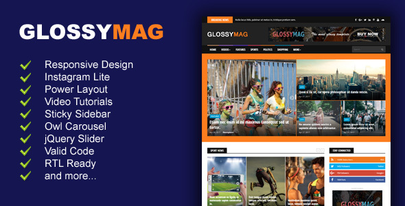 Glossy Mag - News / Magazine Blogger Theme