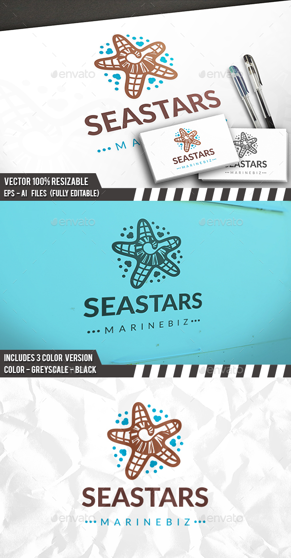 Sea Star Logo Template