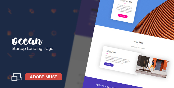 Ocean - Startup, Creative Agency Landing Page