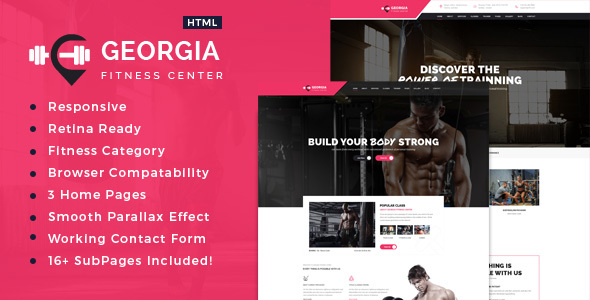 Georgia | Sports, Health, Gym & Fitness HTML Template