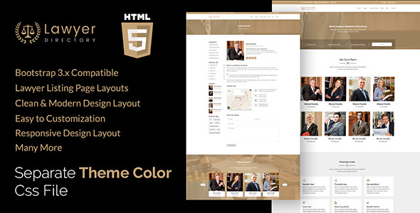 Aashi - Lawyers Listing and Law Firm HTML Template