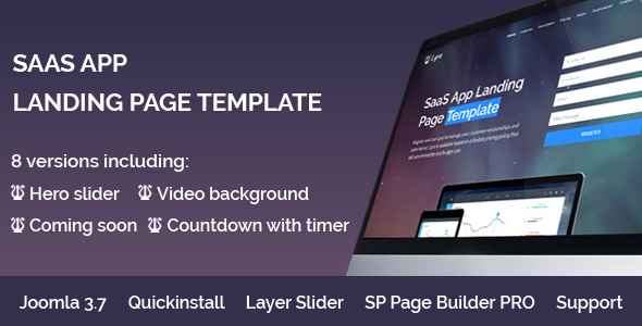 Lyra - SaaS App Landing Page Multipurpose Joomla Template with page builder