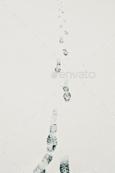 Footsteps in the snow