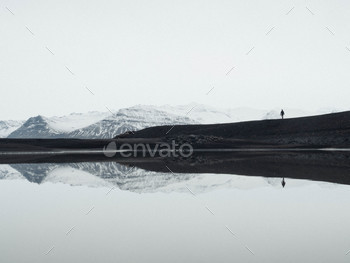 Black sands and reflections