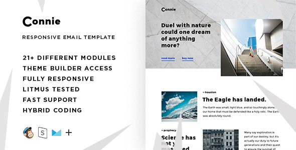 Connie – Responsive Email + StampReady Builder