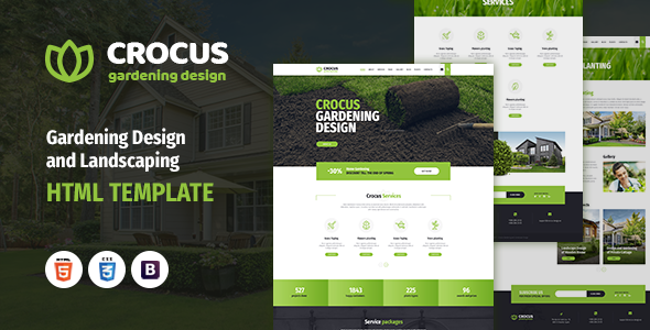 Crocus - Gardening and Landscape Design HTML Template