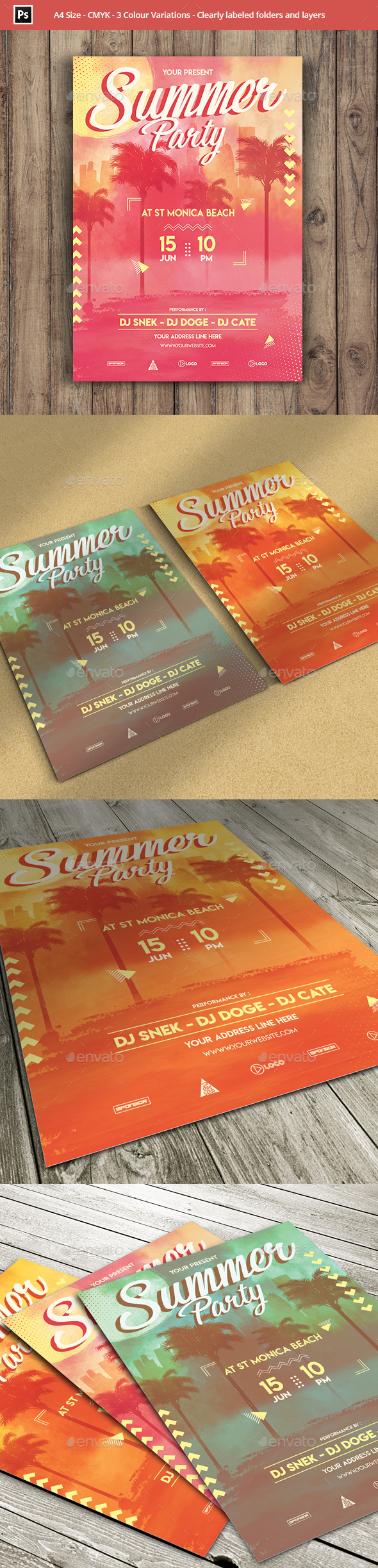 Summer Party Flyer Template