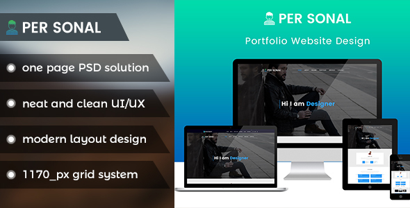 Per Sonal Portfolio PSD Template
