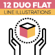 12 Flat Line Web Banner Illustration