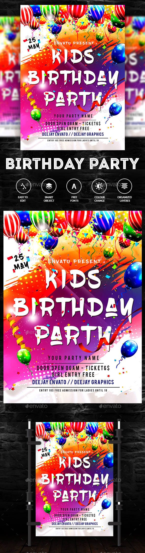 Kids Birthday Flyer