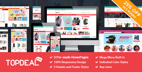 SM TopDeal - Responsive and Customizable Magento 2.1.x Theme