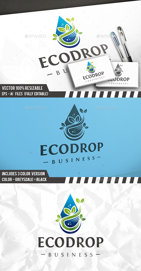 Clean Water Logo Template