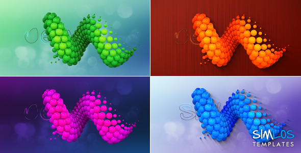 Multicolor Spheres Logo Reveal