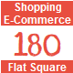 Shopping and E-Commerce Flat Square