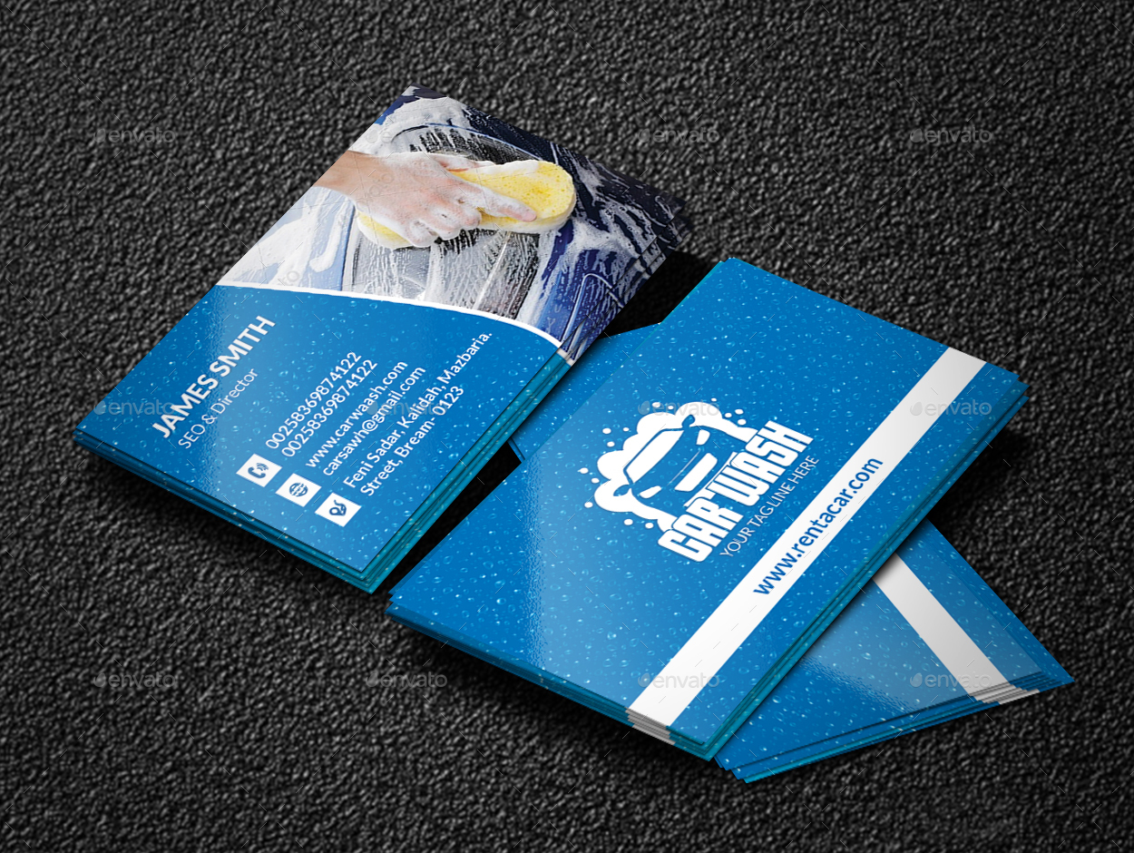 Car Wash Business Card By Creative Touch