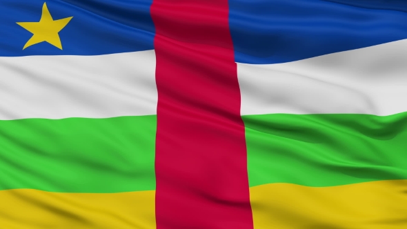 Waving National Flag of Central Africa