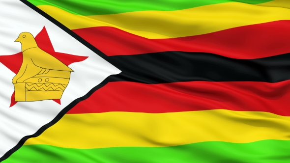 Waving National Flag of Zimbabwe