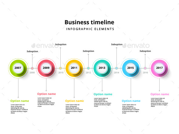 Timeline infographic elements template