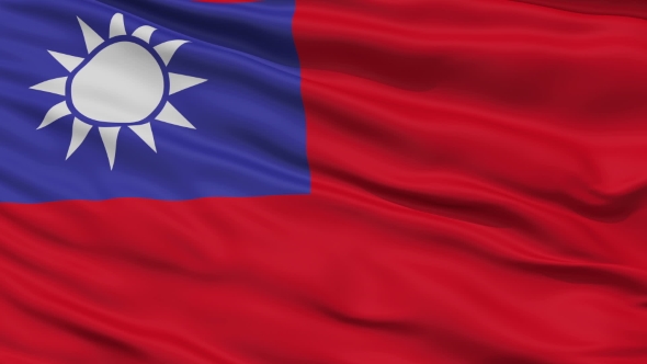 Waving National Flag of Republic of China