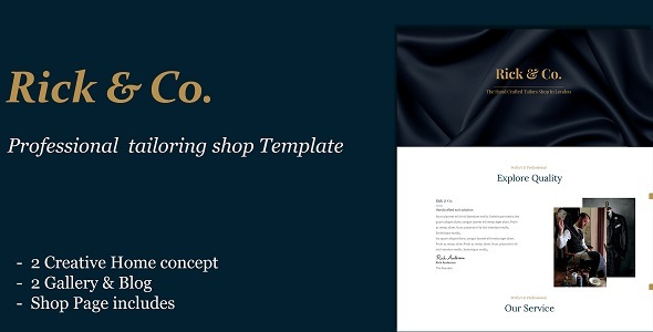 Rick & Co | Custom Tailoring and Clothing Shop HTML Template