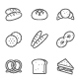 16 Bread & Bakery Outline Stroke Icons