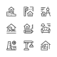 Set Line Icons of Architectural